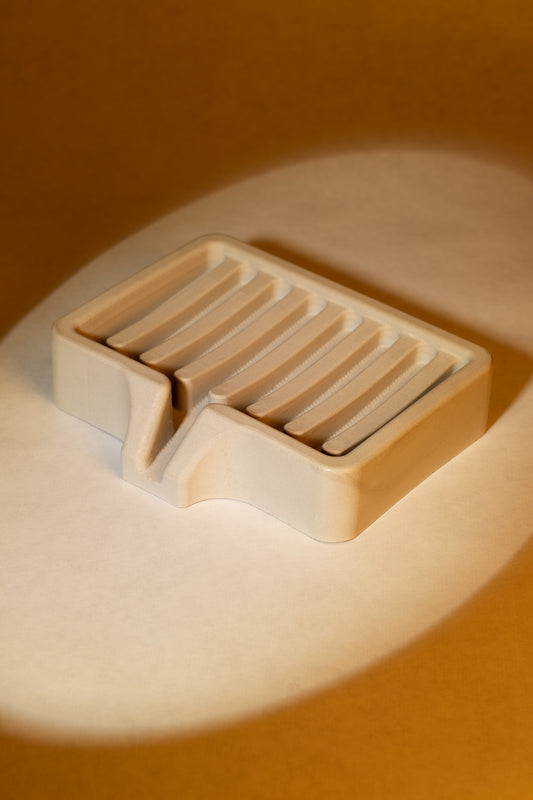 Concrete Soap Dish | Slotted Surface | Minimalist Design
